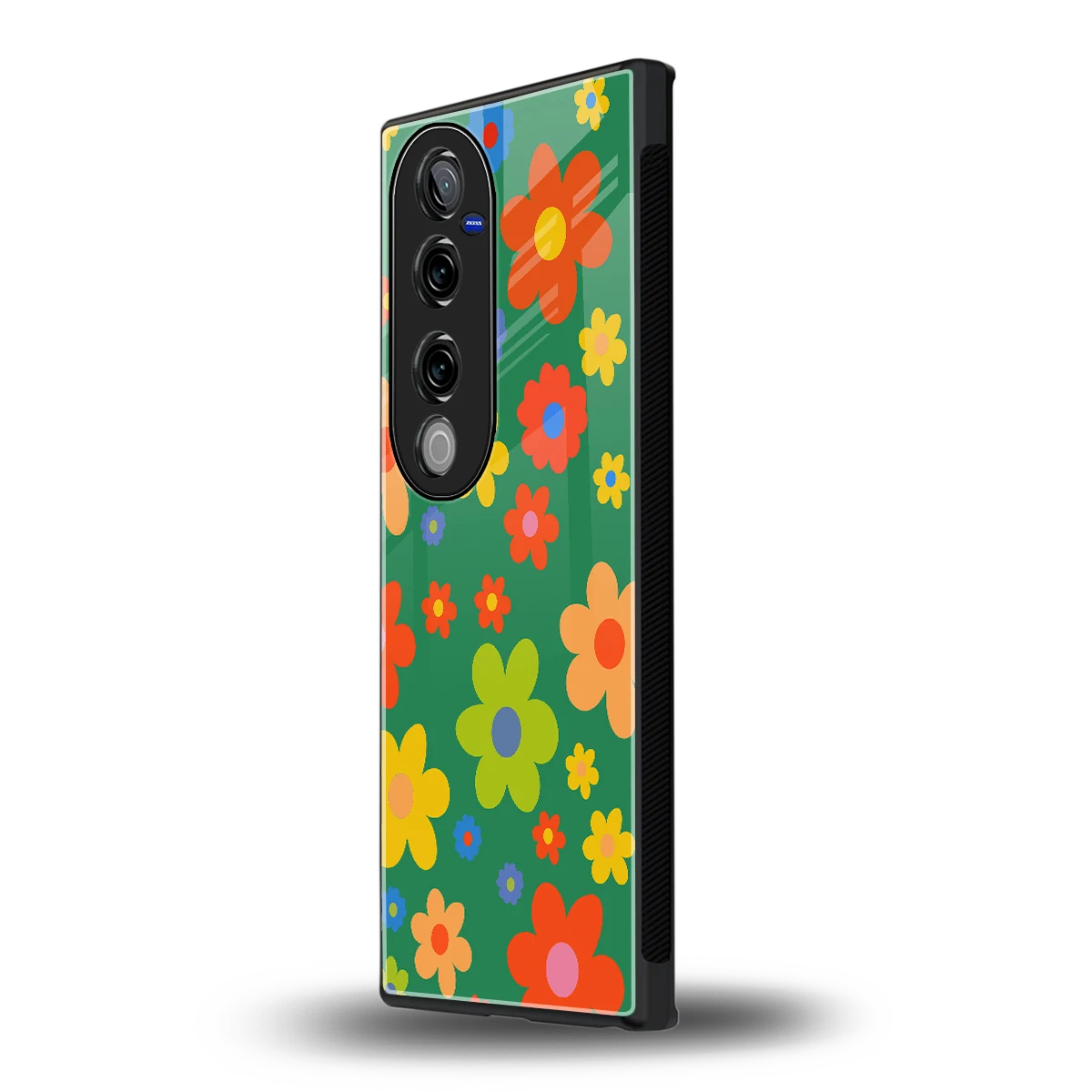Greenery Blossom vivo v40 pro mobile cover | shockproof glass phone case