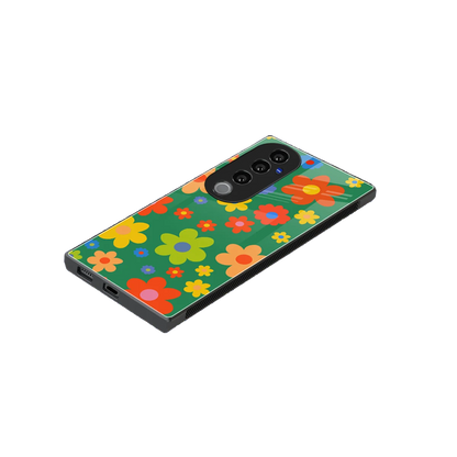 Greenery Blossom stylish phone case for vivo v40 pro | glossy glass and slim fit