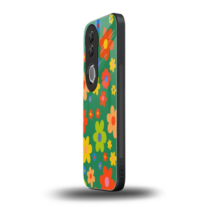 Greenery Blossom vivo v50 mobile cover | shockproof glass phone case