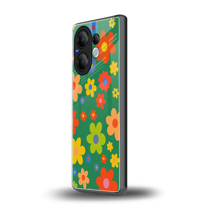 Greenery Blossom vivo v60 mobile cover | shockproof glass phone case