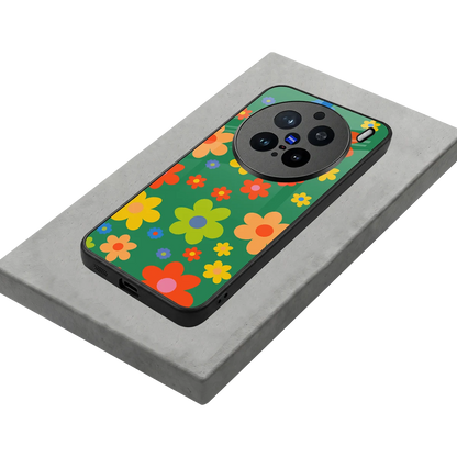 Greenery Blossom stylish phone case for vivo x200 pro | glossy glass and slim fit