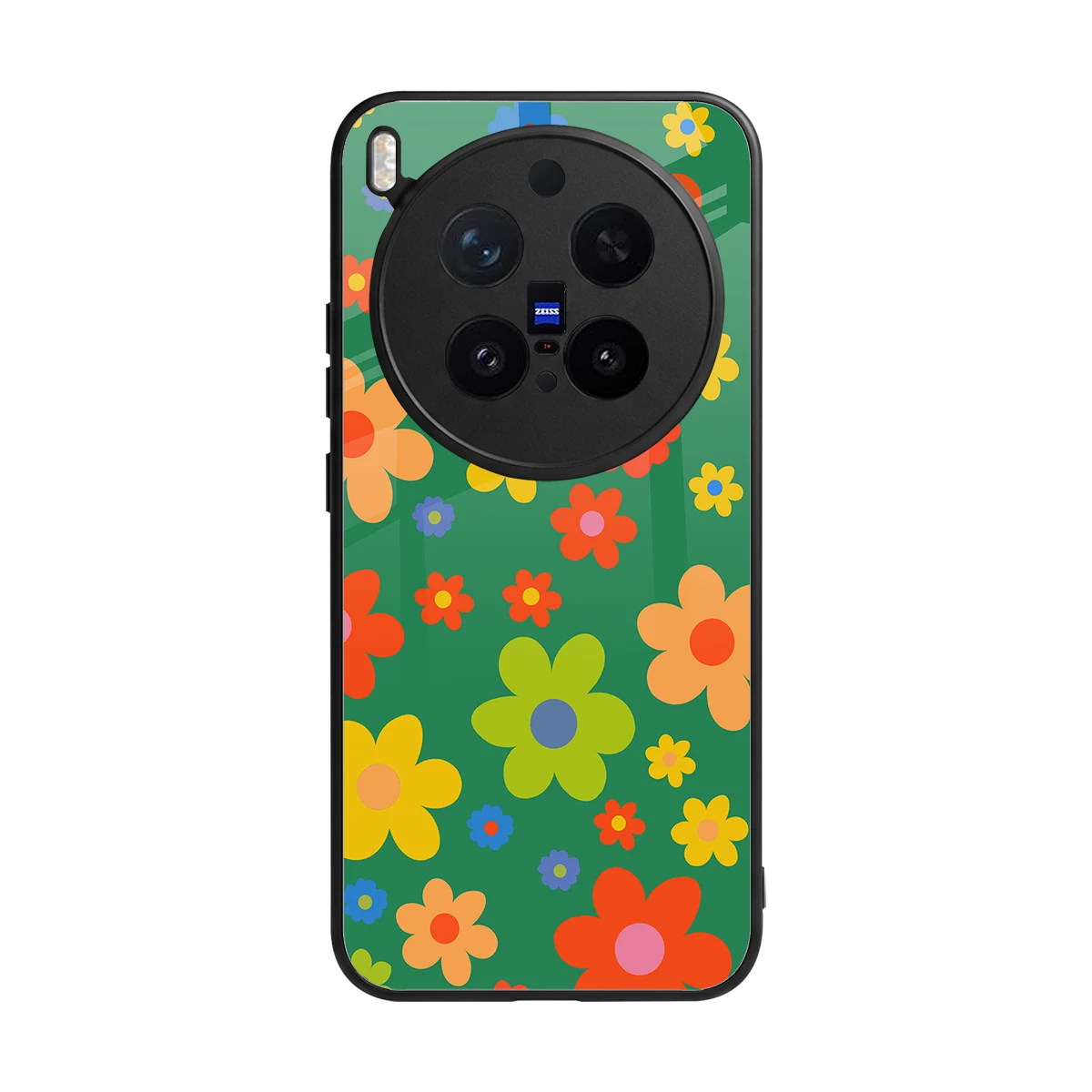 Greenery Blossom back phone cover | glass case for vivo x300 pro