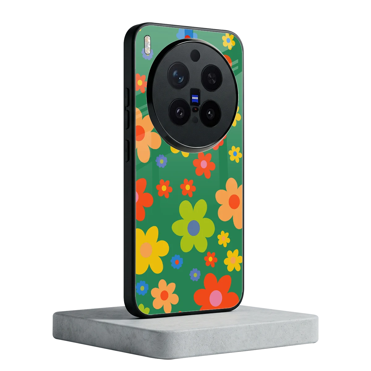 Greenery Blossom vivo x300 pro mobile cover | shockproof glass phone case
