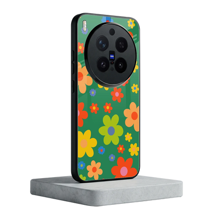 Greenery Blossom vivo x300 pro mobile cover | shockproof glass phone case