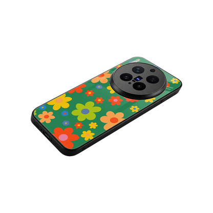 Greenery Blossom stylish phone case for vivo x300 pro | glossy glass and slim fit