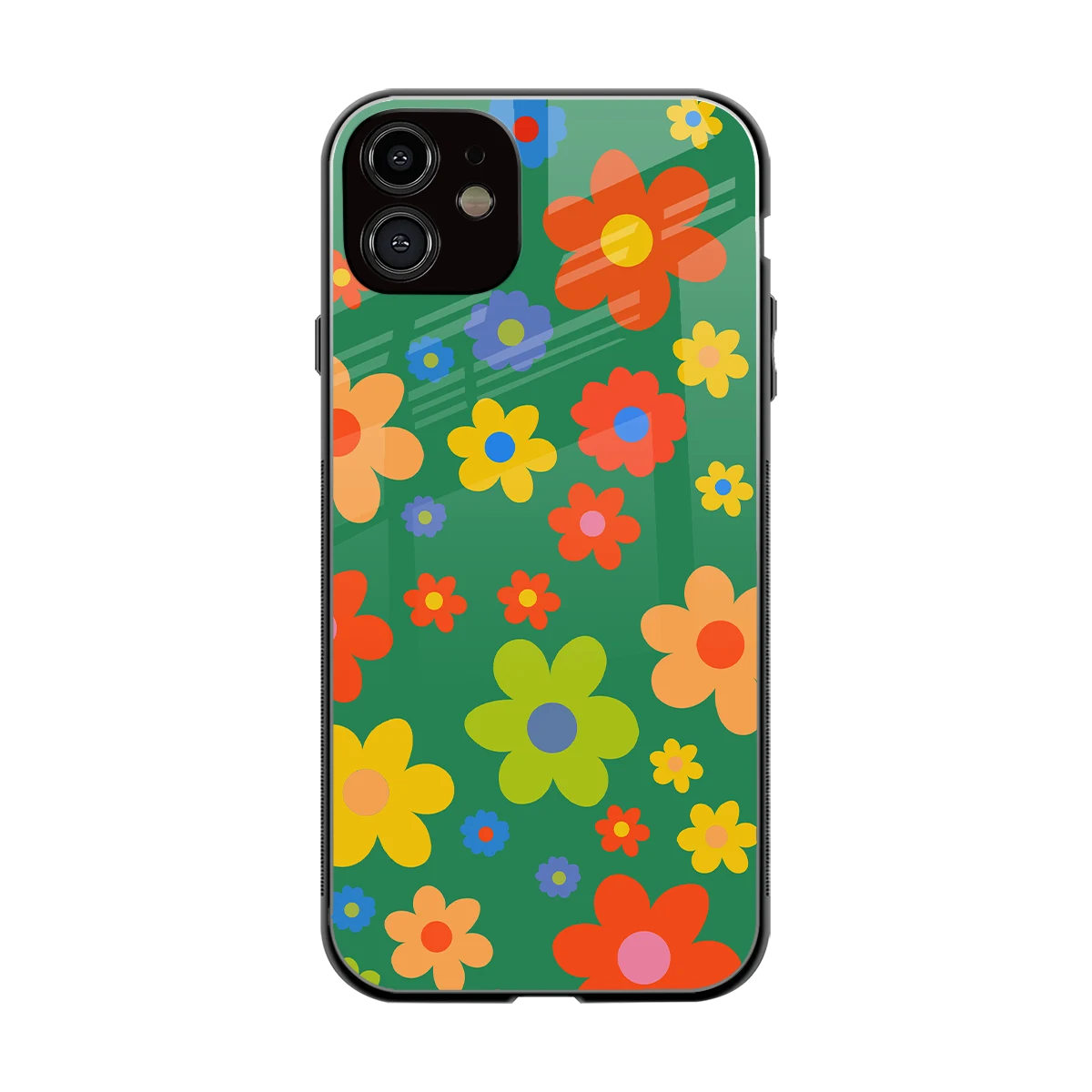 Greenery Blossom back phone cover | glass case for iphone 11