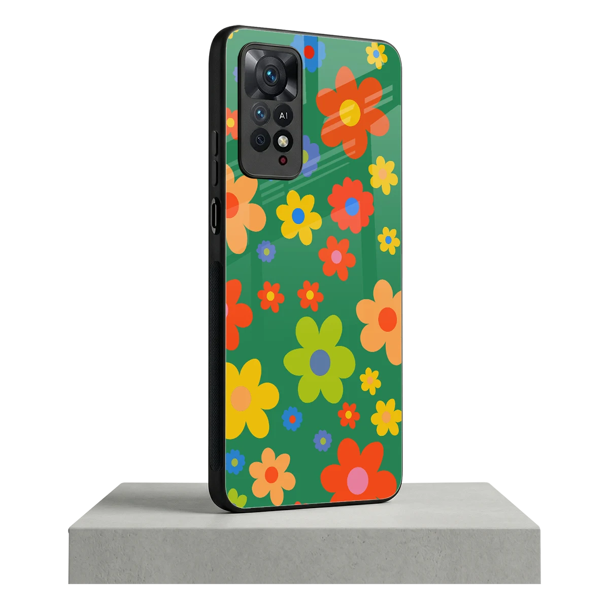 Greenery Blossom redmi note 11 pro mobile cover | shockproof glass phone case