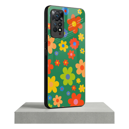 Greenery Blossom redmi note 11 pro mobile cover | shockproof glass phone case