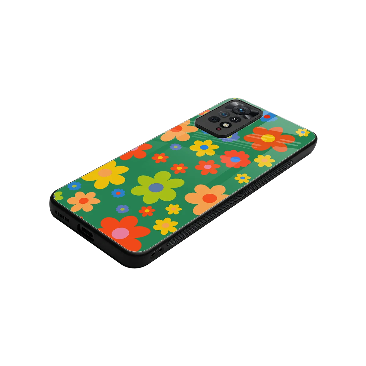 Greenery Blossom stylish phone case for redmi note 11 pro | glossy glass and slim fit