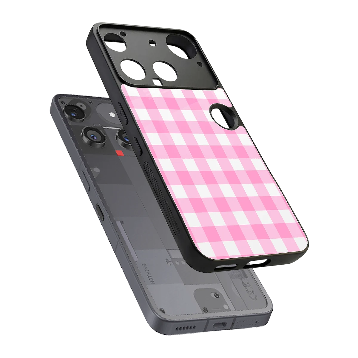 Hankie Harmony sleek nothing phone 3 cover with tempered glass back and TPU edges