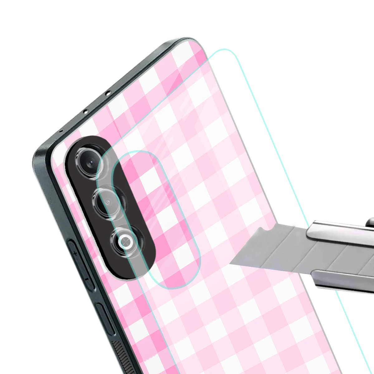 Hankie Harmony stylish phone case for oneplus nord ce 4 | glossy glass and slim fit