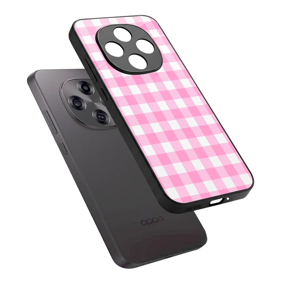 Hankie Harmony sleek oppo f31 pro 5g cover with tempered glass back and TPU edges