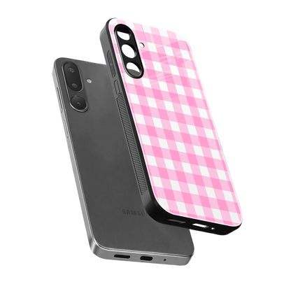Hankie Harmony sleek samsung galaxy m36 5g cover with tempered glass back and TPU edges