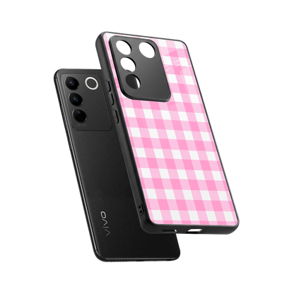 Hankie Harmony sleek vivo v27 5g cover with tempered glass back and TPU edges