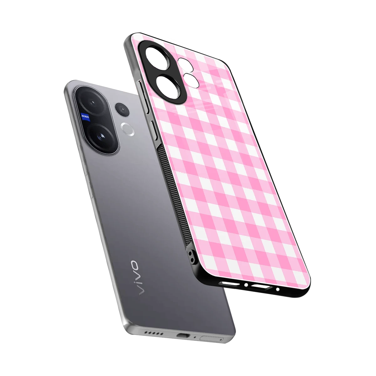 Hankie Harmony sleek vivo v60 cover with tempered glass back and TPU edges