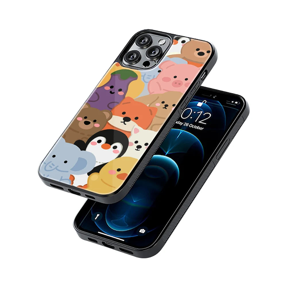 Protective Glass Back Phone Case Compatible with iPhone, Samsung, OnePlus, Pixel & More