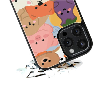 Durable Glass Back Mobile Case for iPhone, Samsung, OnePlus, Google Pixel, Redmi, Vivo, Oppo