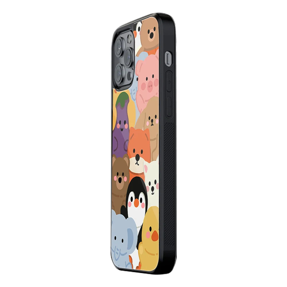 Trendy Glass Back Mobile Case for iPhone, Samsung, Redmi, OnePlus, Google Pixel, Motorola