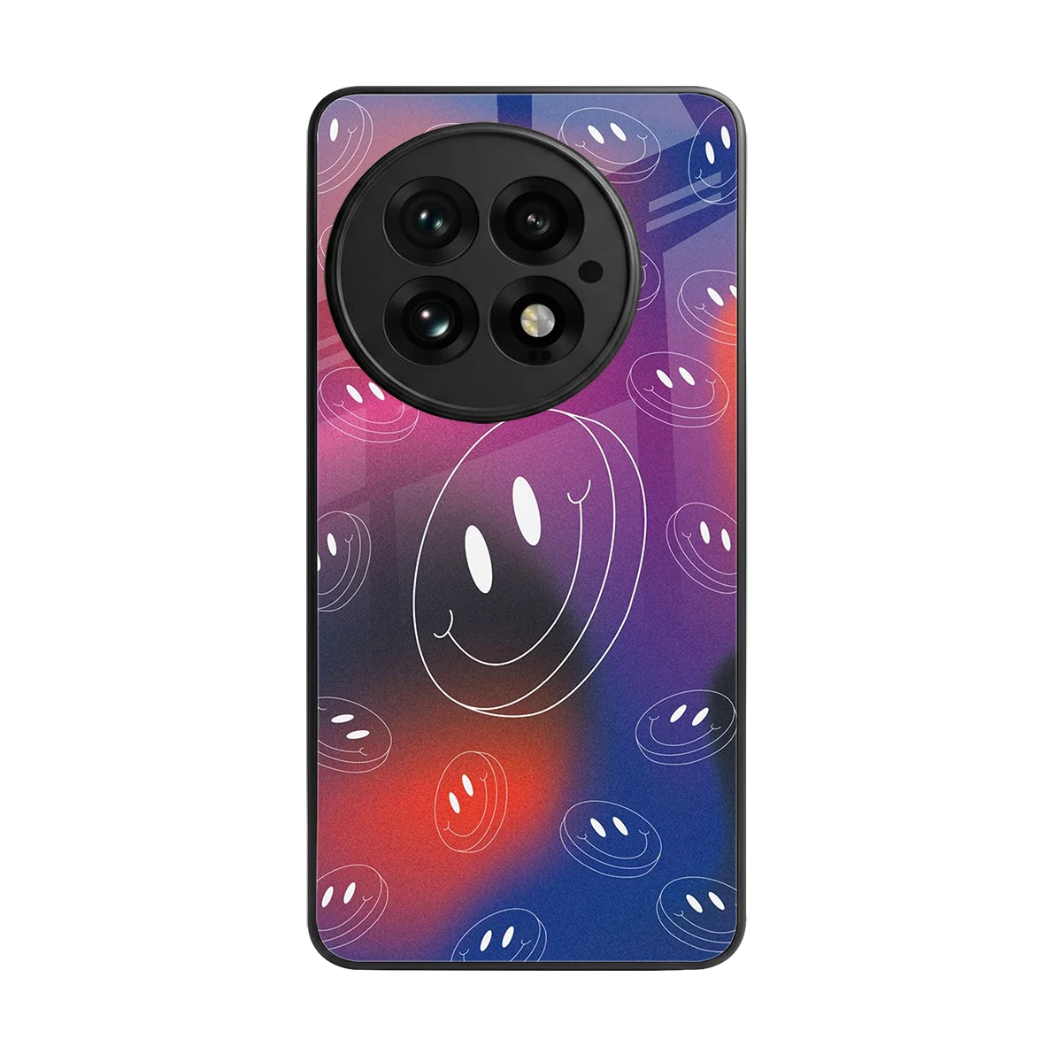 Happy Vibes back phone cover | glass case for oneplus 13