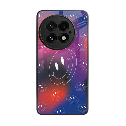 Happy Vibes back phone cover | glass case for oneplus 13