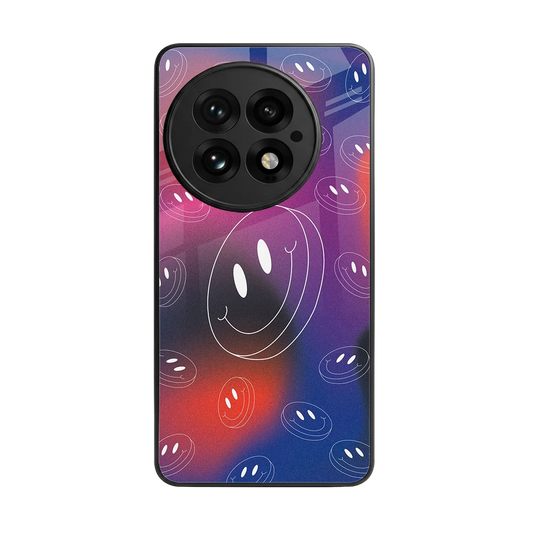 Happy Vibes back phone cover | glass case for oneplus 13