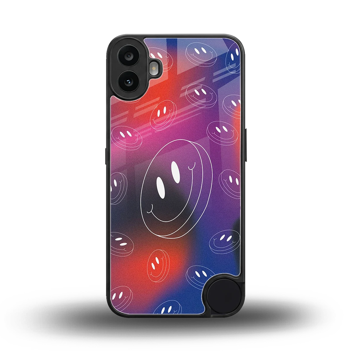 Happy Vibes back phone cover | glass case for cmf nothing phone 1