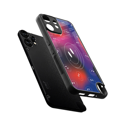 Happy Vibes sleek cmf nothing phone 2 pro cover with tempered glass back and TPU edges