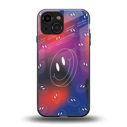 Happy Vibes back phone cover | glass case for iphone 13 mini
