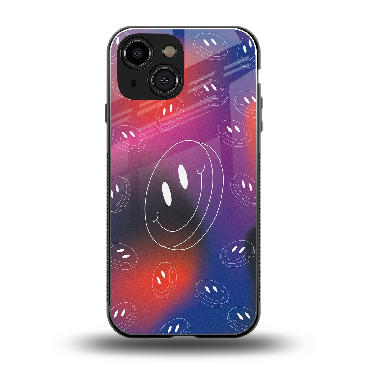 Happy Vibes back phone cover | glass case for iphone 12 mini