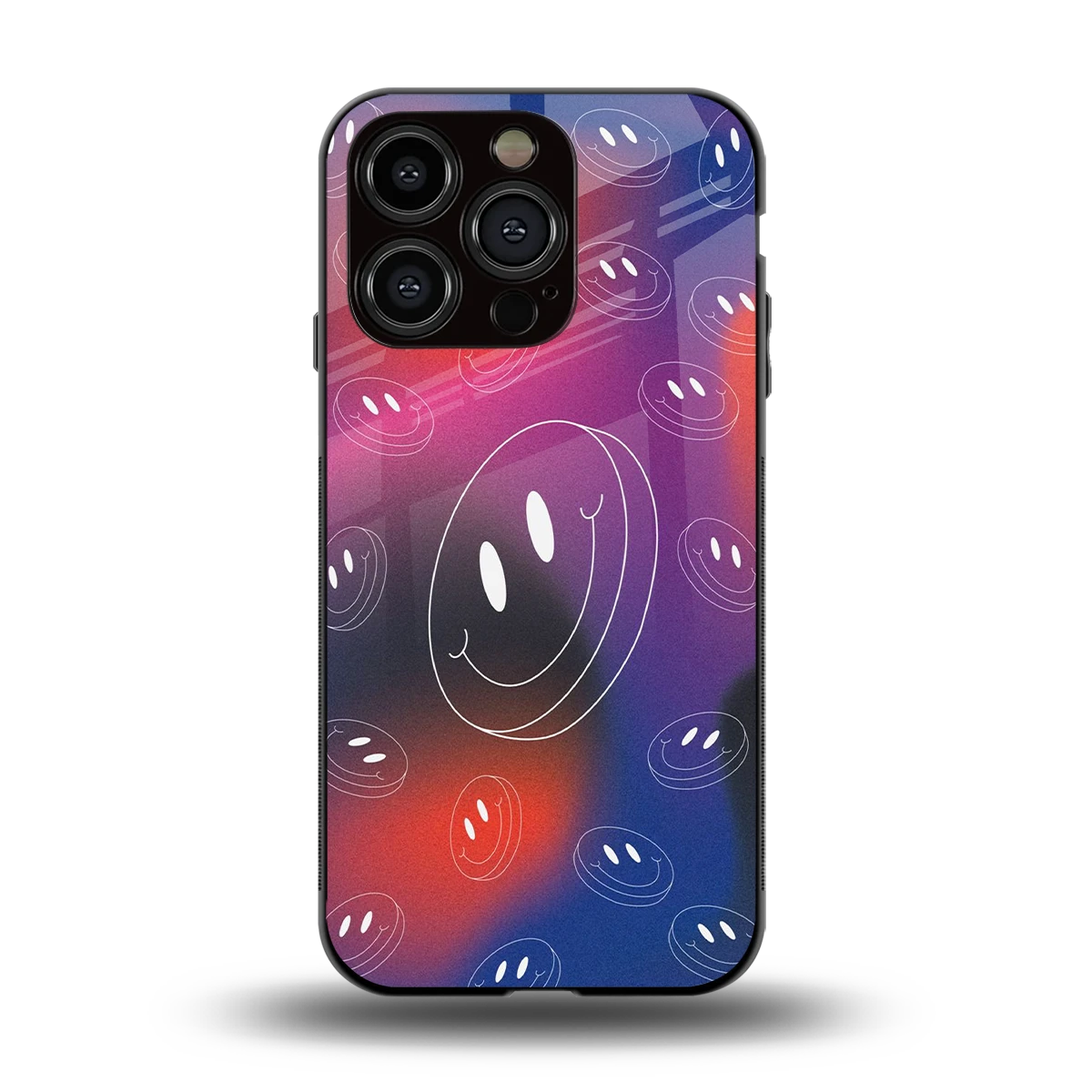 Happy Vibes back phone cover | glass case for iphone 13 pro