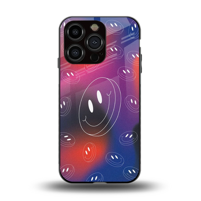 Happy Vibes back phone cover | glass case for iphone 13 pro