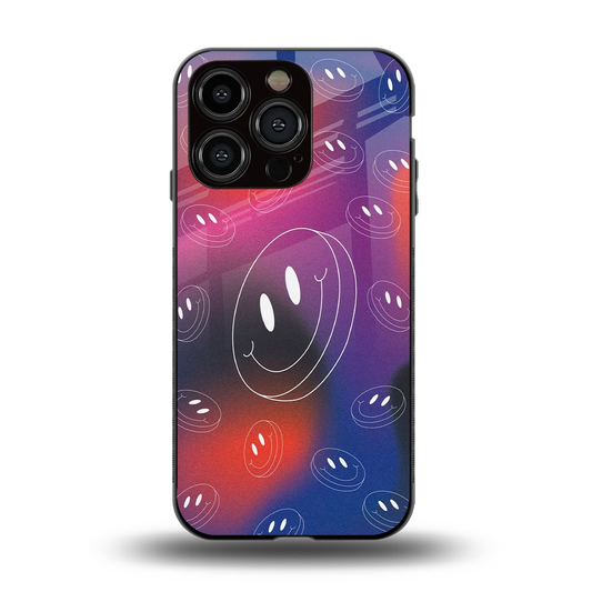 Happy Vibes back phone cover | glass case for iphone 13 pro