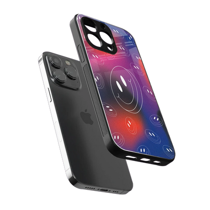 Happy Vibes sleek iphone 13 pro cover with tempered glass back and TPU edges
