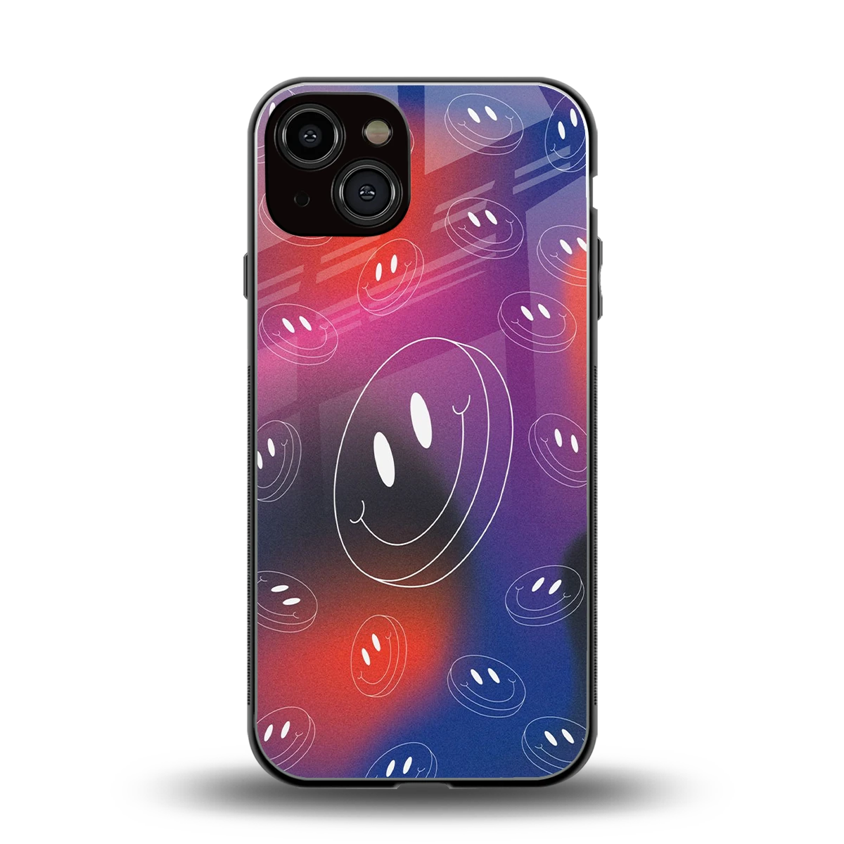 Happy Vibes back phone cover | glass case for iphone 13