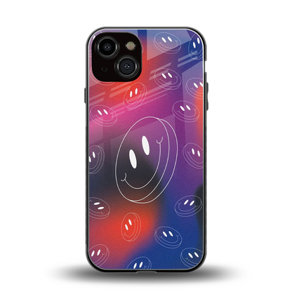 Happy Vibes back phone cover | glass case for iphone 14