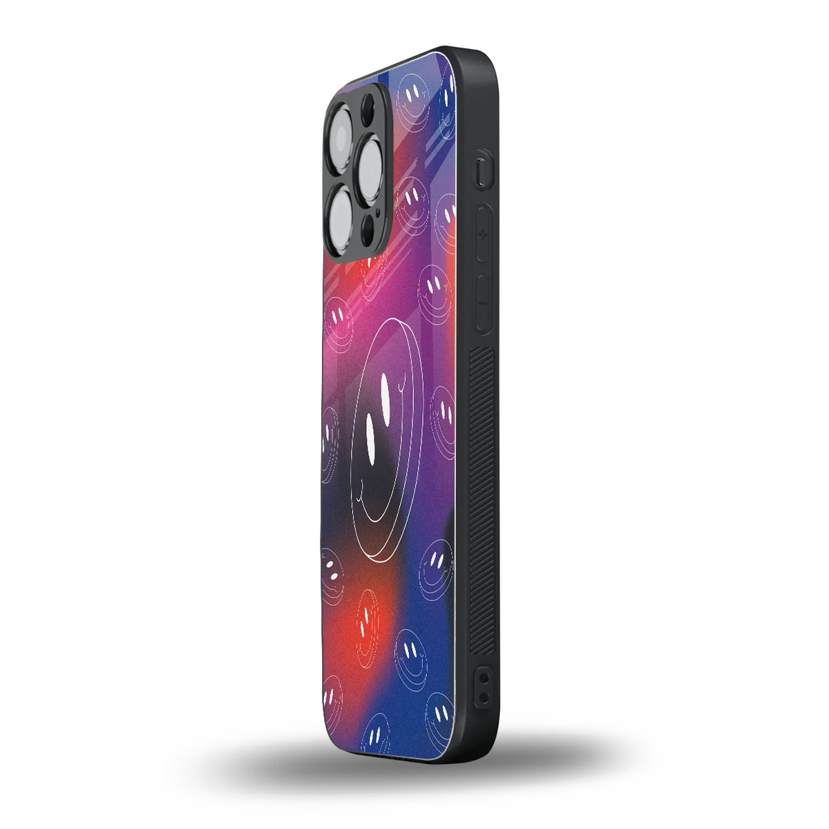 Happy Vibes iphone 15 pro max mobile cover | shockproof glass phone case