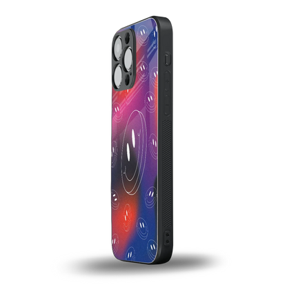 Happy Vibes iphone 15 pro max mobile cover | shockproof glass phone case