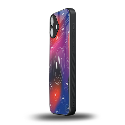 Happy Vibes iphone 16 plus mobile cover | shockproof glass phone case