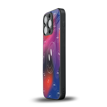 Happy Vibes iphone 16 pro mobile cover | shockproof glass phone case