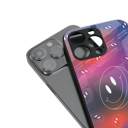 Happy Vibes stylish phone case for iphone 14 | glossy glass and slim fit