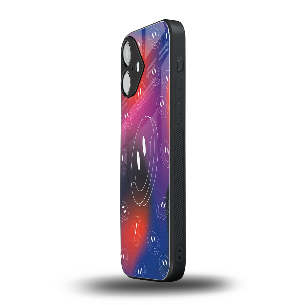Happy Vibes iPhone 16 mobile cover | shockproof glass phone case