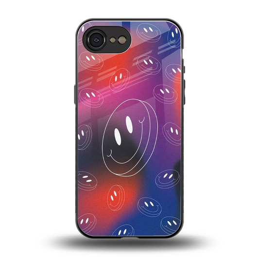 Happy Vibes back phone cover | glass case for iphone 17e
