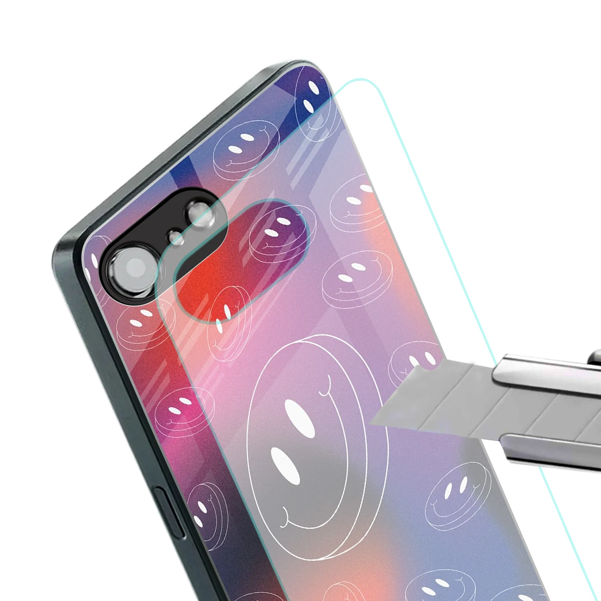 Happy Vibes stylish phone case for iphone 16e | glossy glass and slim fit