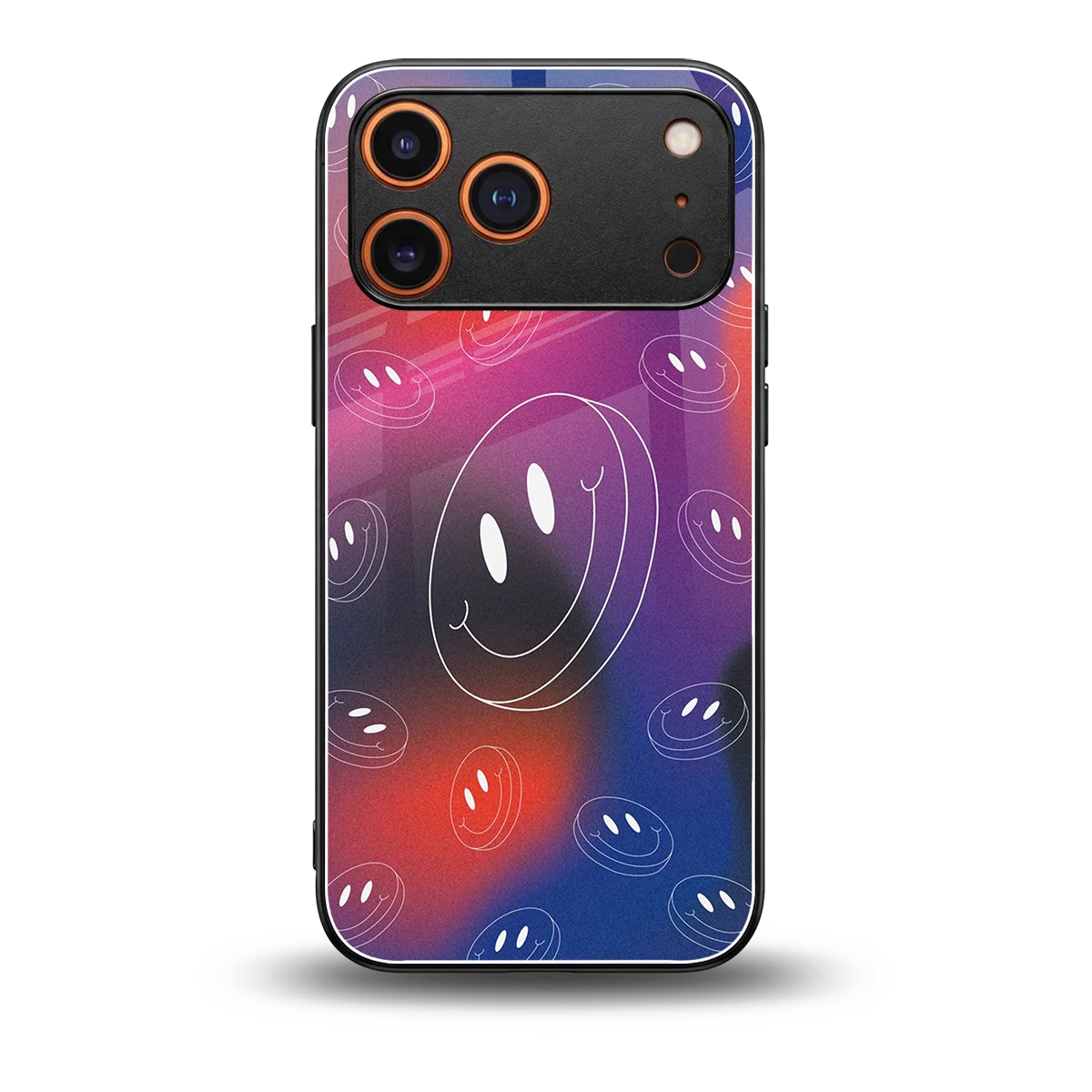 Happy Vibes back phone cover | glass case for iphone 17 pro