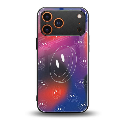 Happy Vibes back phone cover | glass case for iphone 17 pro