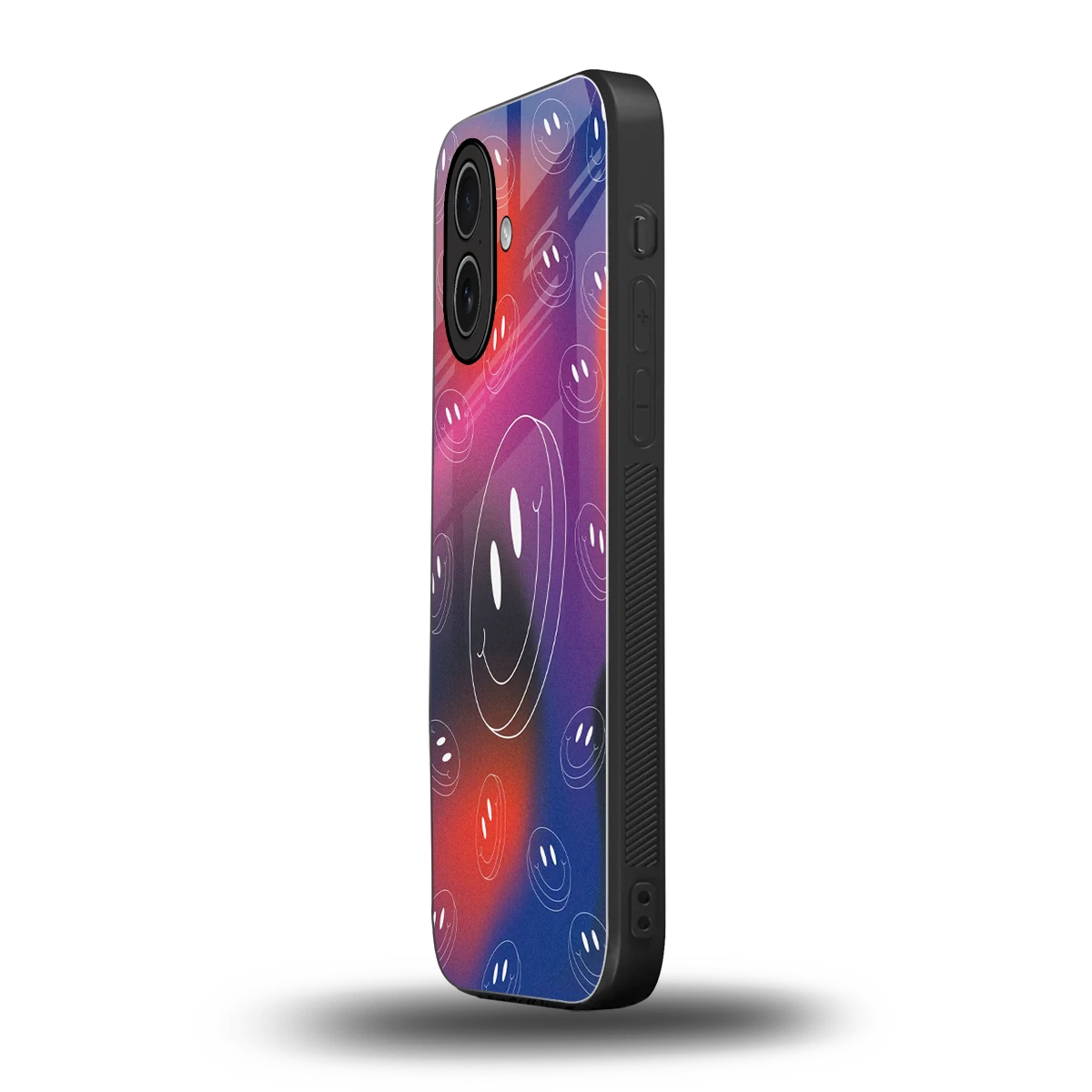 Happy Vibes iphone 17 mobile cover | shockproof glass phone case