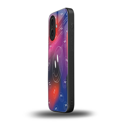Happy Vibes iphone 17 mobile cover | shockproof glass phone case