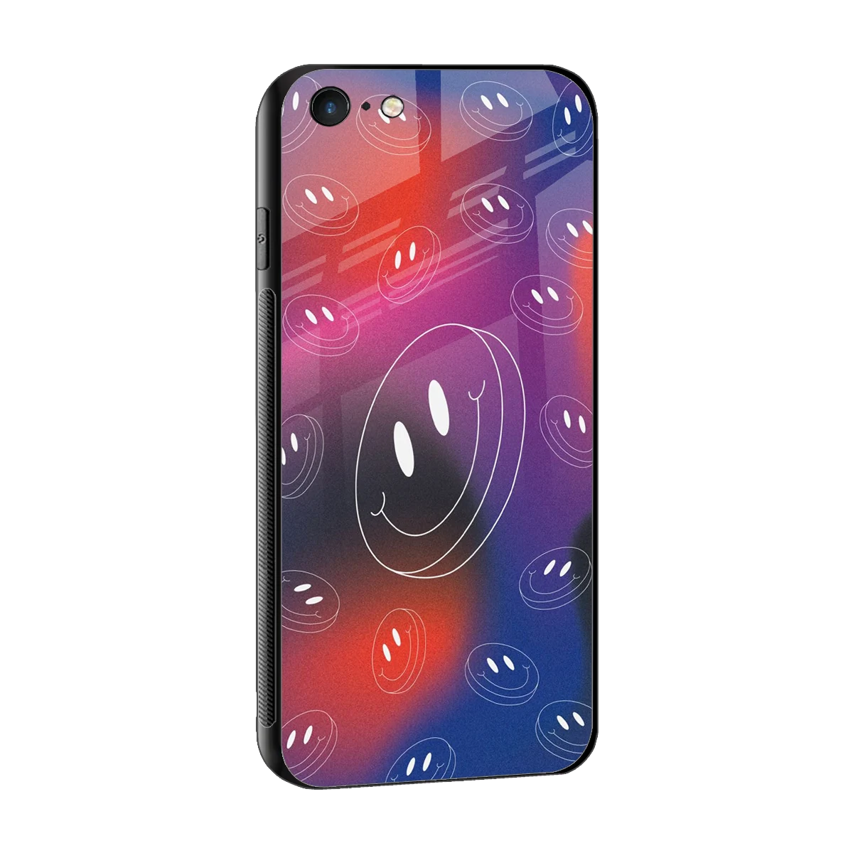 Happy Vibes sleek iphone 6 cover with tempered glass back and TPU edges