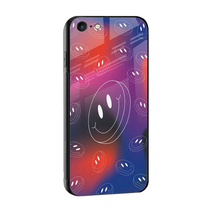 Happy Vibes sleek iphone 6s plus cover with tempered glass back and TPU edges