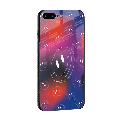 Happy Vibes sleek iphone 7 plus cover with tempered glass back and TPU edges